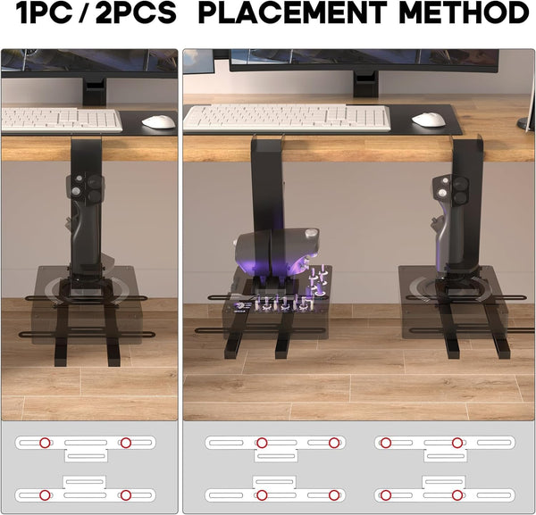 DIWANGUS UK 2-PACK Hotas Desk Mount, Joystick Mount for Flight Sim Game, Suitable for Thrustmaster T16000M FCS/TCA/T.Flight HOTAS 1/4, Logitech G X52/X52 Pro/X56