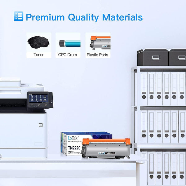 LxTek Compatible Toner Cartridge Replacement for Brother TN2220 TN-2220 TN2010 TN-2010 Compatible with HL-2130 2240 2240D 2250DN 2270DW 7360N 7055 7055W 7060D 7070DW FAX-2840 (Black,2-Pack)