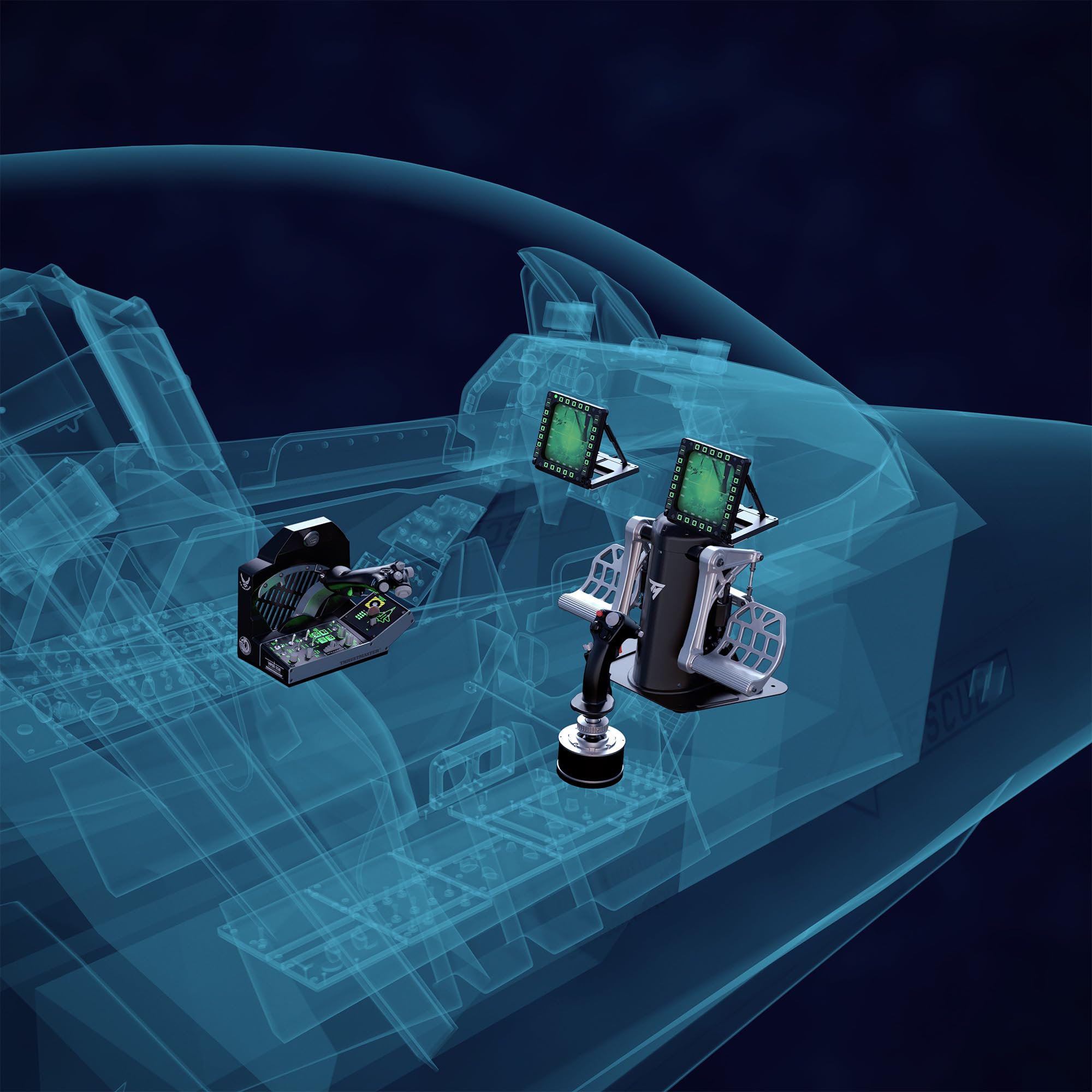 Thrustmaster Viper TQS Mission Pack for PC, Metal Throttle Quadrant System, Throttle and Control Panel Included, Hall Effect Precision, 64 Action Buttons, 6 Axes, Licensed by the U.S. Air Force