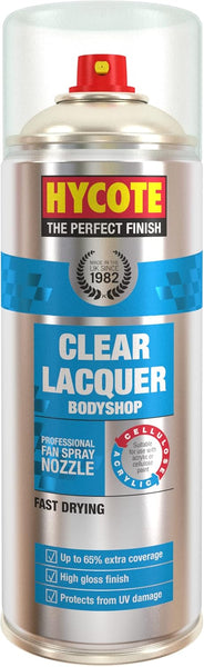 Hycote Bodyshop Clear Lacquer, Fast Drying Spray Paint, 400 ml