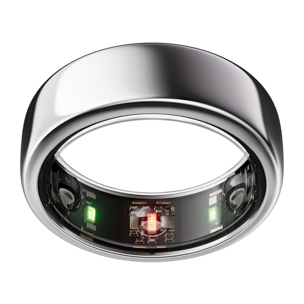 Oura Gen3 Horizon Smart Ring - Size 12, Brushed Titanium | Sleep, Heart Rate and Fitness Tracking Wearable - Up to 7 Day Battery Life - iOS/Android Compatible - Size First with Oura Sizing Kit