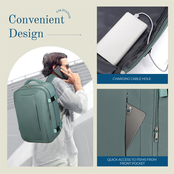 Cabin Bag 45x36x20 for New Easyjet, Underseat Cabin Luggage Bags Carry on Travel Backpack Cabin Size for Airplanes, 30L Hand Luggage Suitcase Water Resistant Laptop Backpacks Black