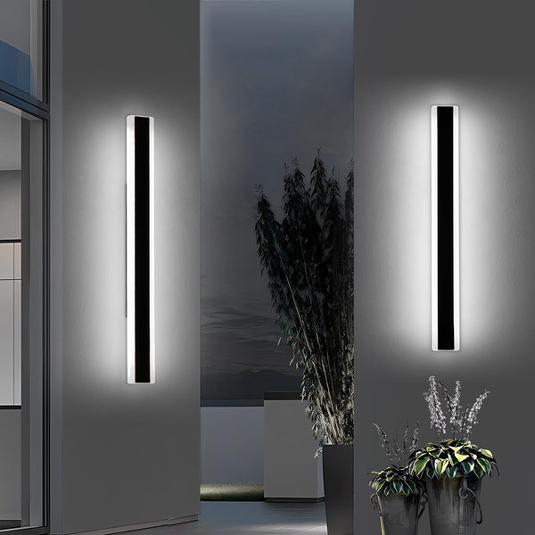 Mikeru 6500k Cool White Outdoor Wall Light, 150cm Modern Porch Wall Light, LED Vertical Long Acrylic Garden Fixture, IP65 Waterproof for Balcony, Living Room, Garage, Patio