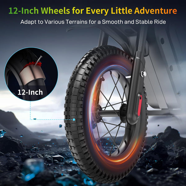 EVERCROSS EV05M Electric Motorcycle for Kids, 150W Kids Ride On Motor-cycle, 8/16 km/h Speed Modes & 15 km Long-Range Electric Motorcycle, 12'' Moto Cross for Children Aged 3-12 Years