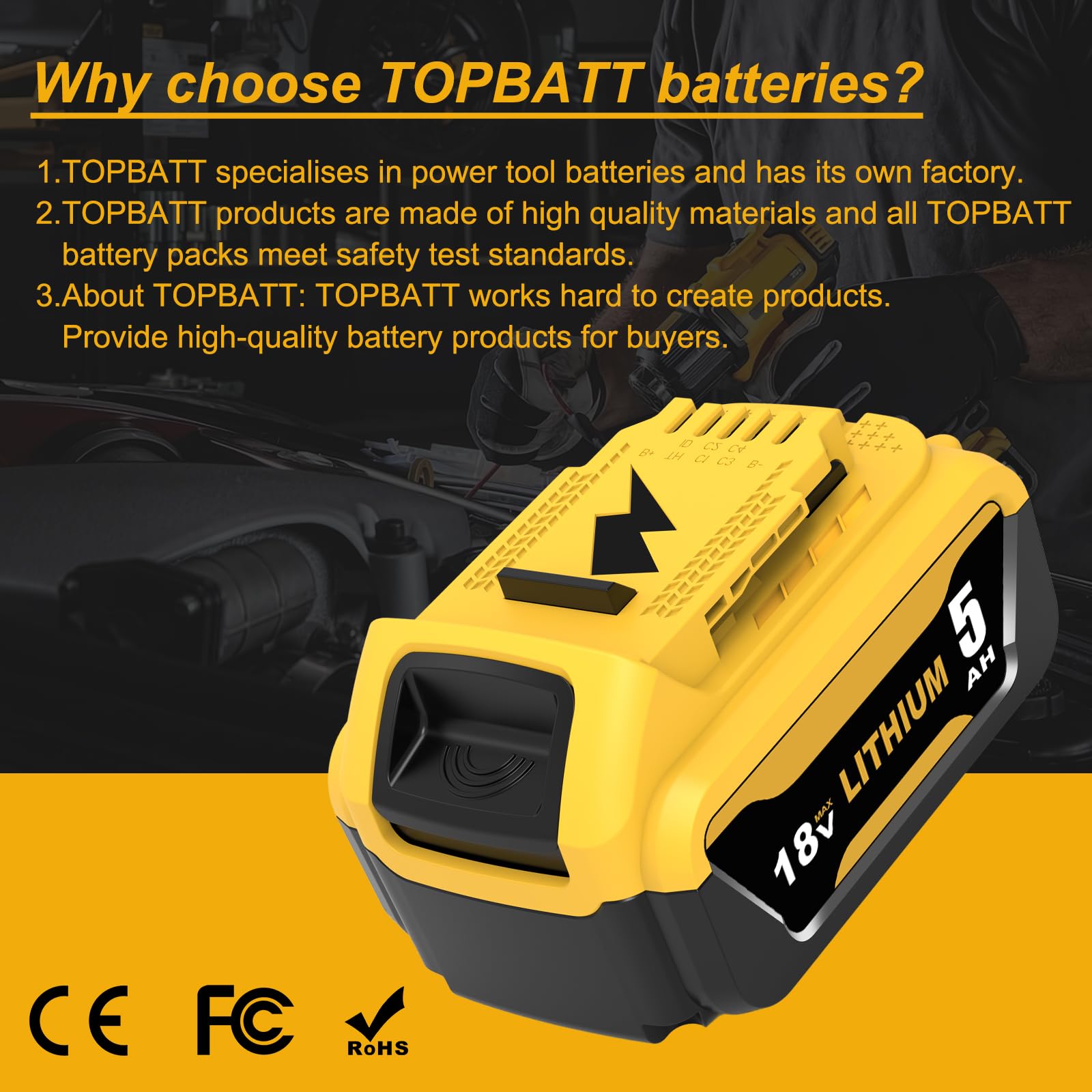 2X 5000mAh Replacement for dewalt battery 18V for dewalt battery DCB184 DCB180 DCB181 DCB182 DCB200 DCB201 DCB204 with LED Indicator