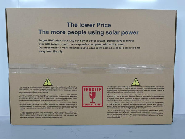 ECO-WORTHY 100 Watt 12V Solar Panels Kit + 20A Charge Controller for Off-Grid 12 Volt Battery System