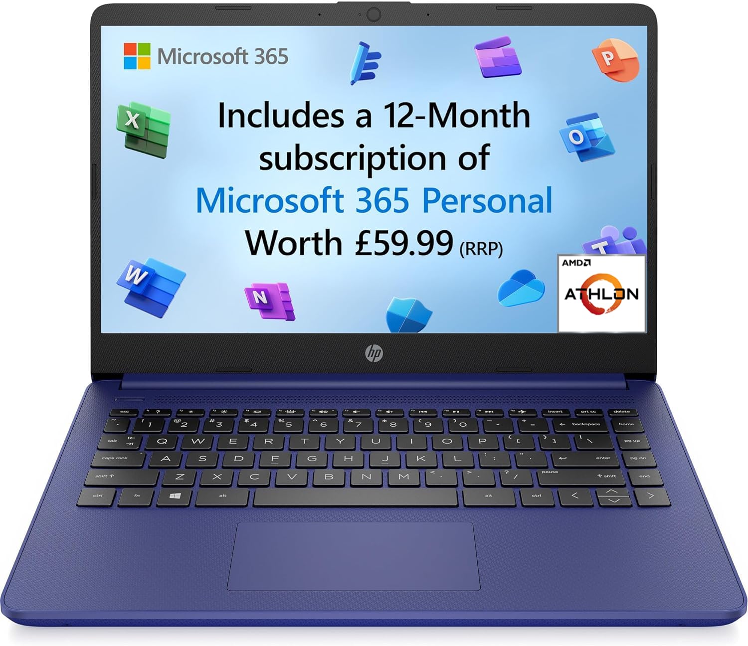 HP 14" Laptop, Intel Core i5-1235U Processor, 8 GB RAM, 512 GB SSD, Intel Iris Xe Graphics, FHD Display, Up to 8hrs battery, Win 11, Dual Speakers, Natural Silver, 14s-dq5005sa