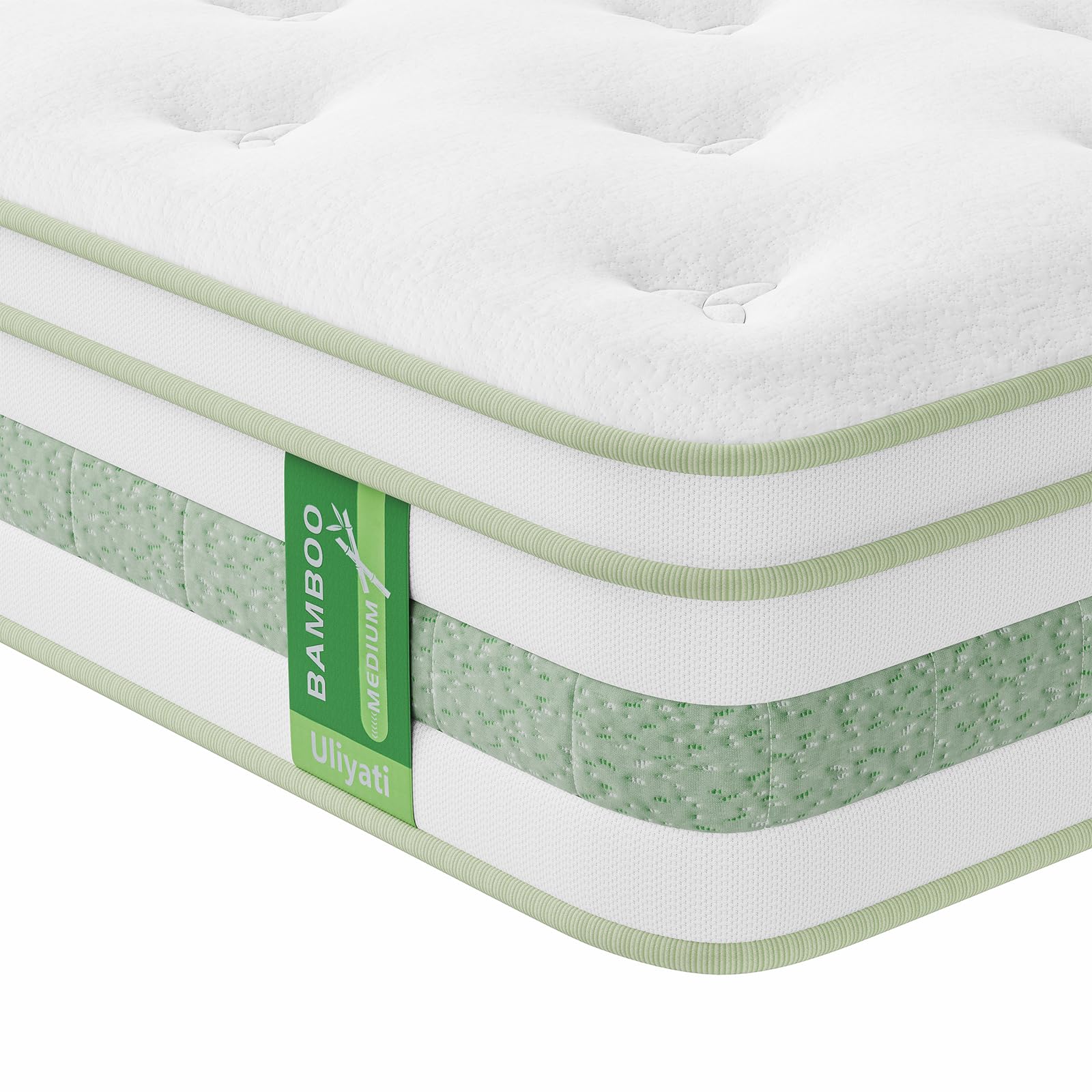 Uliyati Double Mattresses 4FT6, 10 Inch Gel Memory Foam Pocket Sprung Hybrid Mattress, 7-Zone Orthopedic & Motion Isolation, Medium Firm, 135x190x25cm