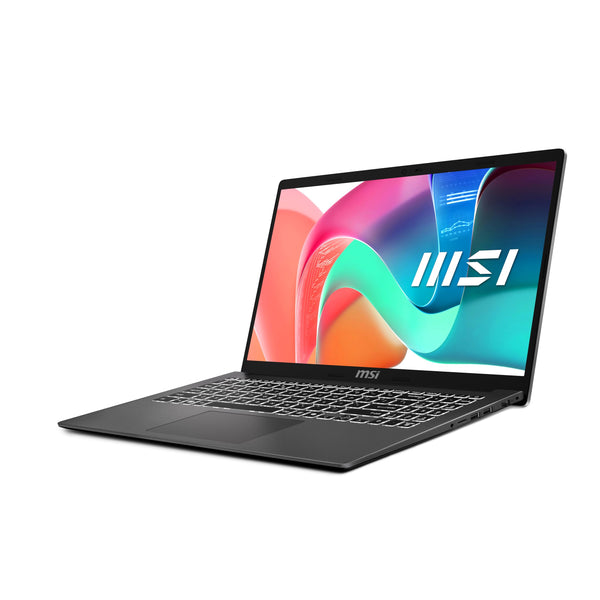 MSI Modern 15 Laptop (B7M-437UK) - (15.6" FHD IPS-Level Panel, AMD Ryzen 5 7430U, AMD Radeon Graphics, DDR IV 16GB (3200MHz), 512GB NVMe PCIe SSD, Intel WIFI 6E, Windows 11 Home Plus) - Classic Black
