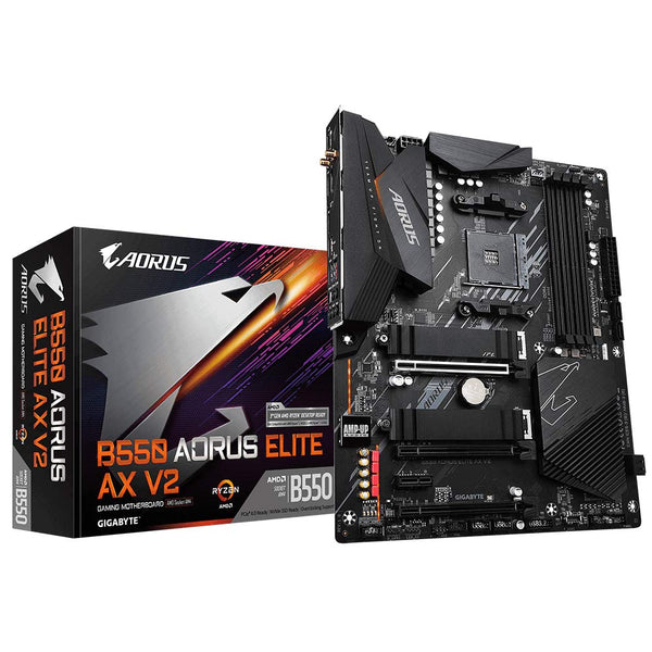 Gigabyte B550 AORUS ELITE V2 Motherboard - Supports AMD Ryzen 5000 Series AM4 CPUs, 12+2 Phases Digital Twin Power Design, up to 4733MHz DDR4 (OC), 2xPCIe 3.0 M.2, 2.5GbE LAN, USB 3.2 Gen1