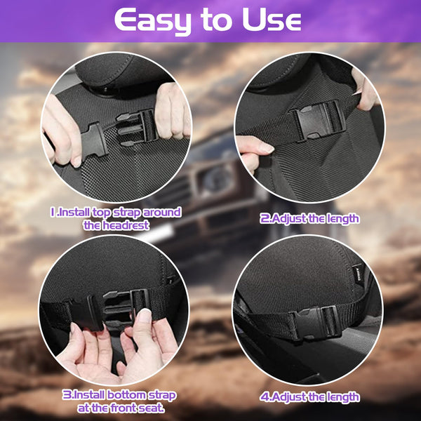 Resszo Car Organiser,Car Seat Organiser for Kids with Tablet Holder, Multifunctional WaterProof Back Seat Protector with 10.5 iPad Foldable Tray Table, 6 Pockets Toy Storage