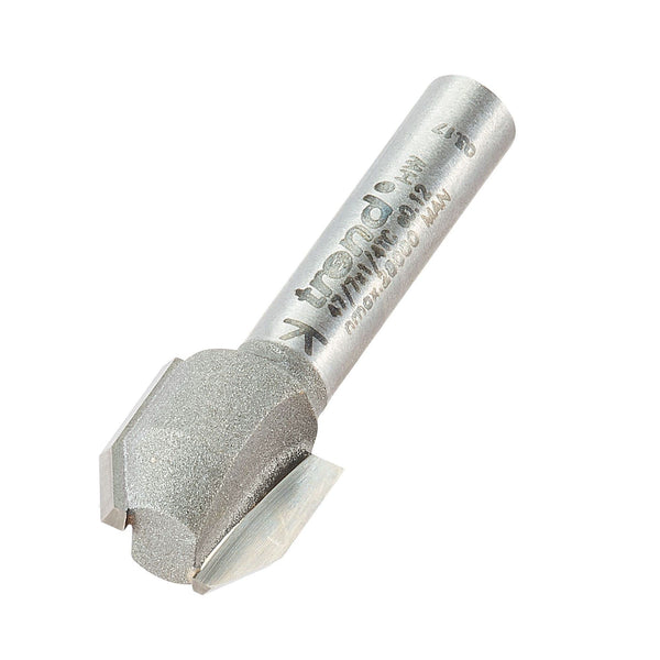 Trend Professional Guided Trimmer, 1/2 Inch Shank, 12.7mm Cut Diameter, 50mm Cut Length, Tungsten Carbide Tipped, 46/23X1/2TC