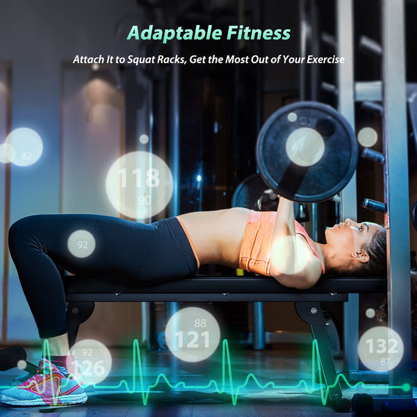 Foldable Flat Weight Bench Sit up Abdominal Bench Gym Fitness Exercise Workout Decline Incline Bench Press