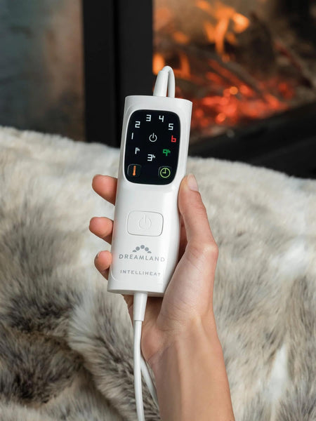 Dreamland Hygge Days Electric Blanket – Heated throw - Zebra, Luxury Faux Fur, 5-minute Fast heat up, 6 temperature settings, 1/3/9-hour auto timer, Electric throw, Machine Washable, 160x120cm