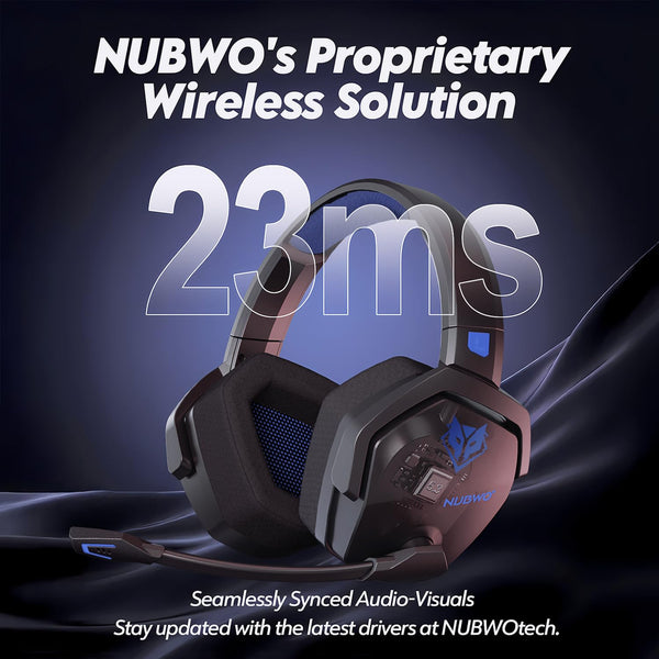 NUBWO G06 Pro Wireless Gaming Headset with Charging Station for Headset & PS5 Controller, 17ms Low Latency, 120H Battery Life, Dynamic 50mm Drivers-White (Only Compatible with PS5)