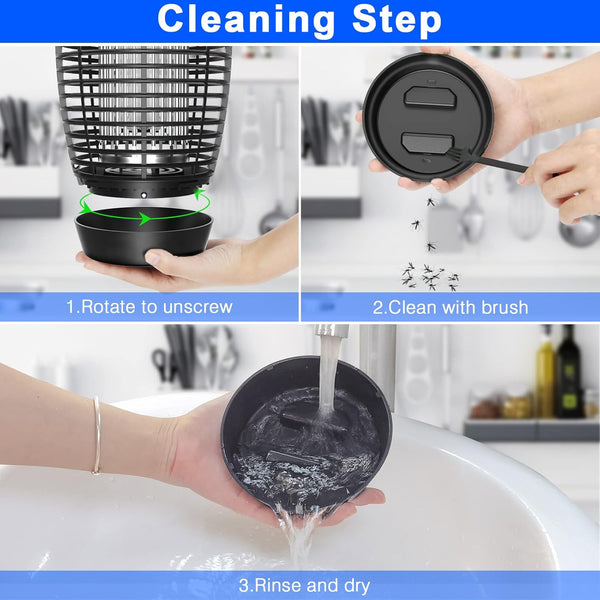 PALONE Bug Zapper 4500V Mosquito Killer Lamp 20W Insect Fly Zapper Traps with UV Light Catcher 100m² Coverage for Indoor Garden Outdoor, Effective Fly Killer for Mosquitoes, Flies, Wasps, Moths