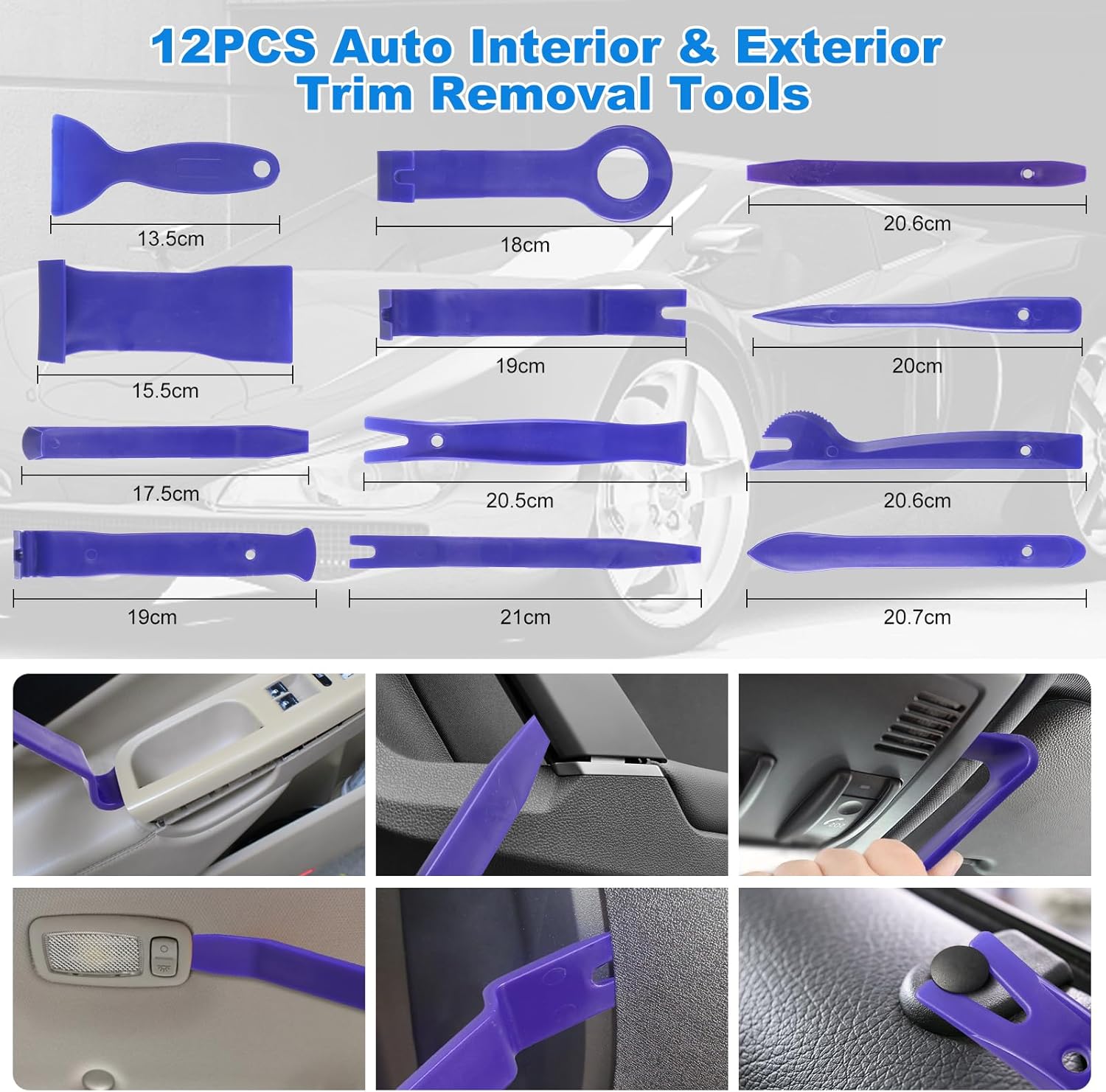 Uolor 342Pcs Trim Removal Tool Kit, Car Panel Door Audio Radio Stereo Removal Tools, Auto Push Pin Bumper Retainer Clip Set/Fastener Terminal Remover Tool/Car Upholstery Repair Pry Kit Auto Clip Plier