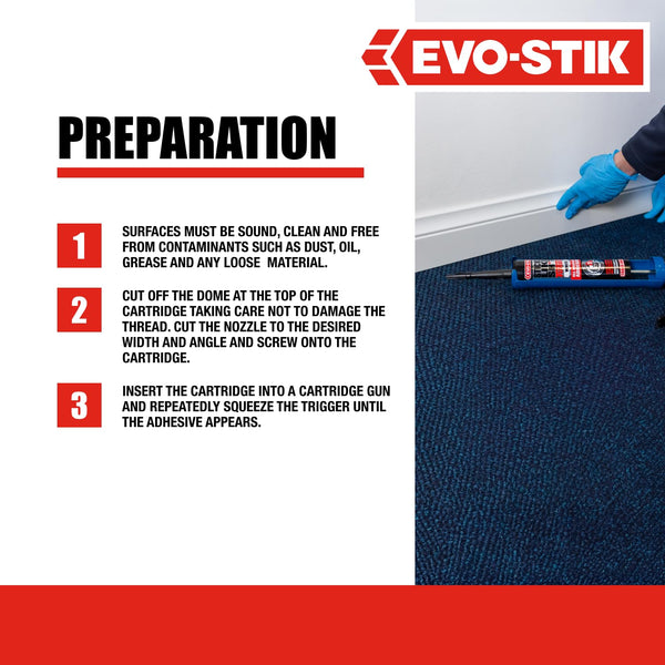 EVO-STIK Sticks Like Sh*t Turbo Adhesive, All Weather, Fast Setting, Extreme Temperature & Movement Resistant, White, 290ml