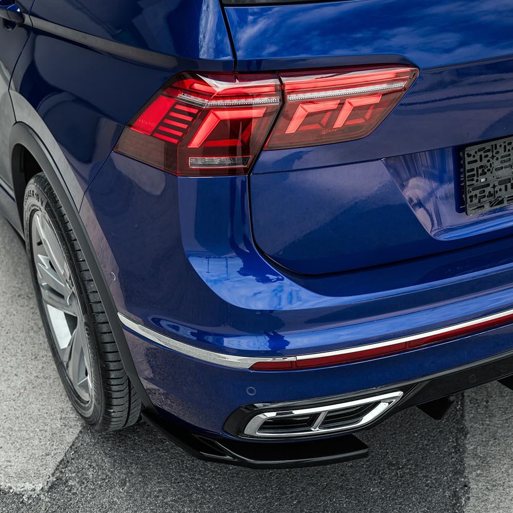 Oneway Rear Side Diffusors compatible with Volkswagen Tiguan II R-Line Facelift 2020-2024 - Gloss black