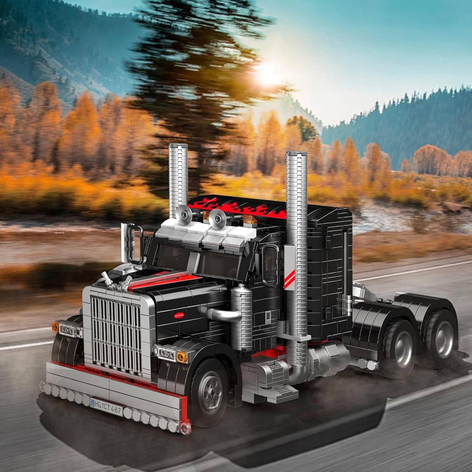 Mould King 10037 Heavy Duty Tow Truck Building Set, Road Trailer Building Blocks Kit, Car Model Toys for Kids/Adult/Vehicle Enthusiasts(1797 Pieces)