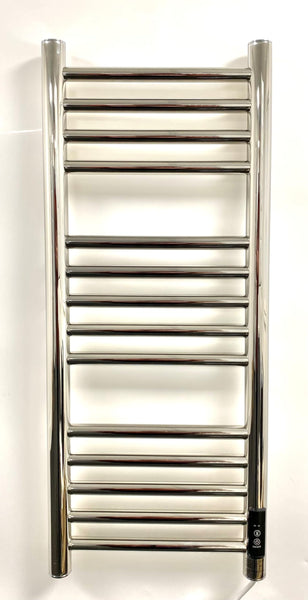 Manissa Siena Stainless Steel Electric Heated Towel Rail 300mm W x 720mm H Mirror Polished Finish Towel Radiator