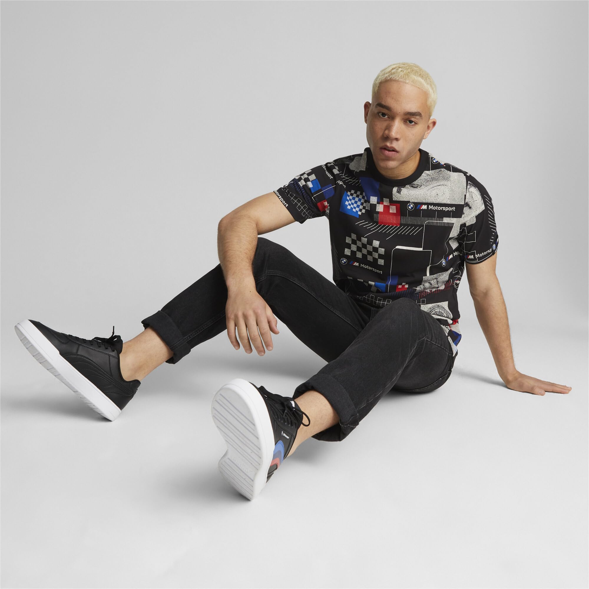 PUMA Men's BMW M Motorsport All Over Print Tee T-Shirt