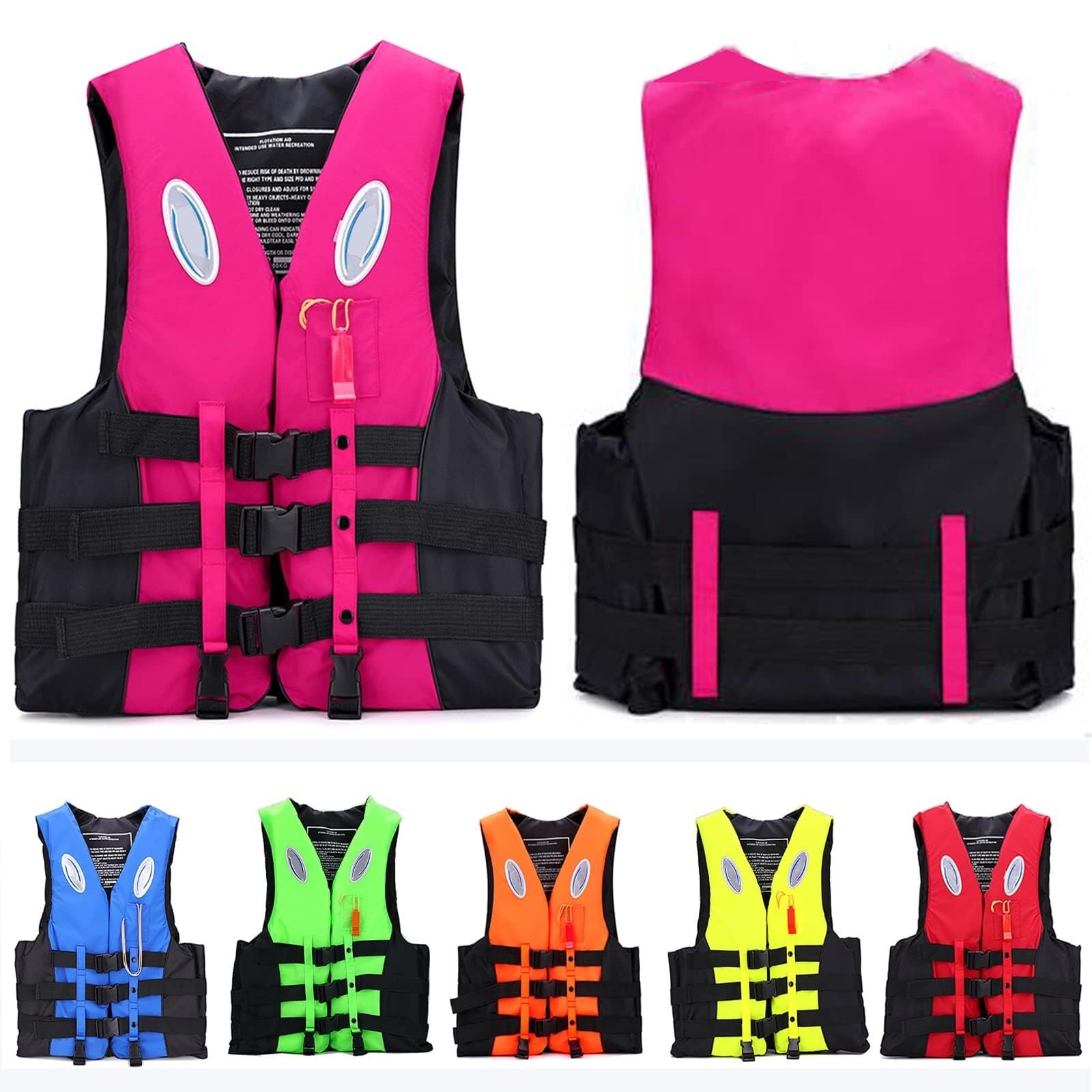 Swim Jacket - Paddle Board Life Jacket for Adult Adjustable Buoyancy Aids Swim Safety Snorkeling Vest for Kayaking Floatation Device Surfing Outdoor WaterSports(Blue,XL)