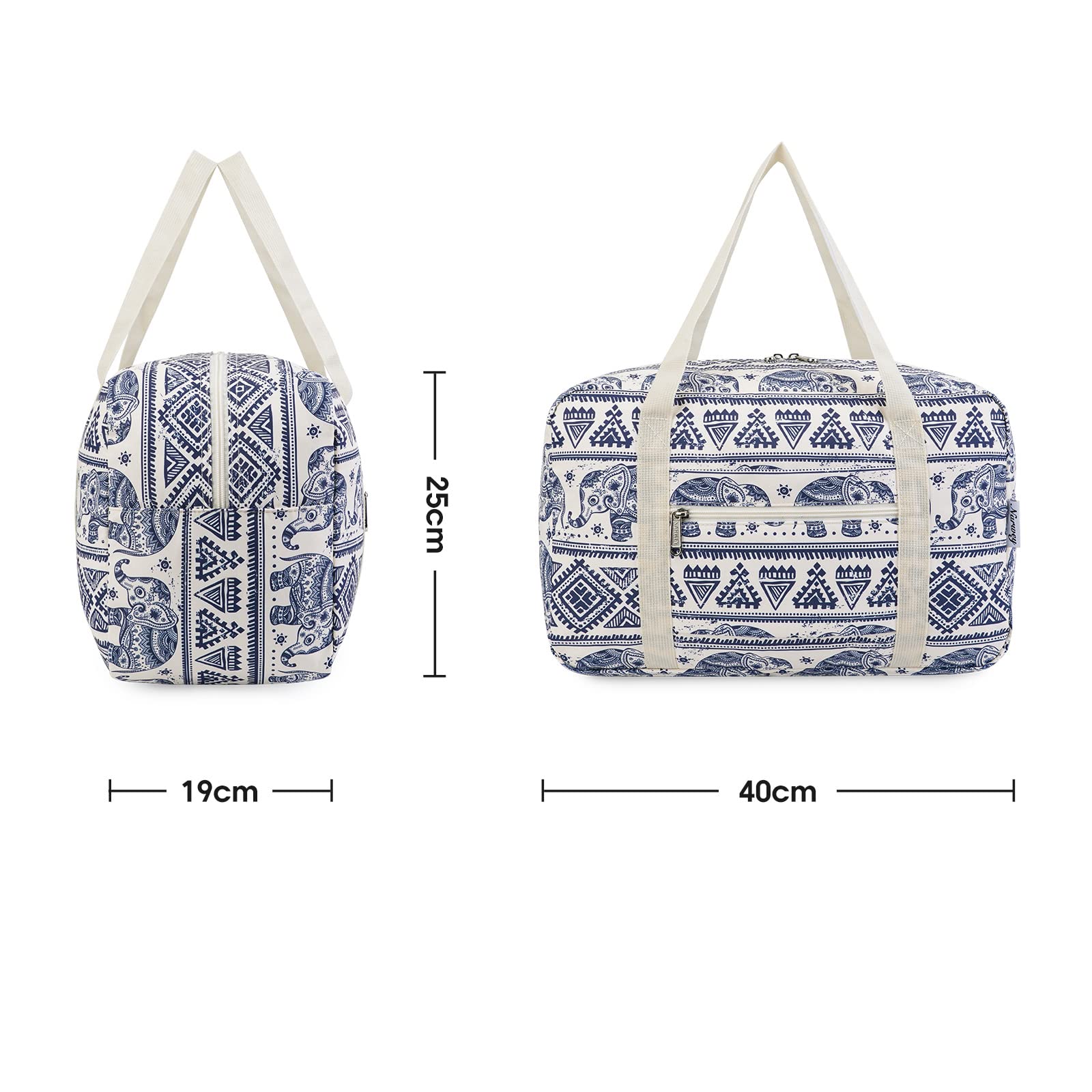 for Ryanair Airlines Cabin Bag 40x20x25 Underseat Foldable Travel Duffel Bag Holdall Tote Carry on Hand Luggage Overnight for Women and Men 20L (Black)