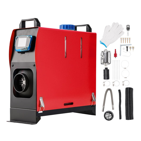 ShockFlo 12V 5KW Diesel Air Heater, All in One Parking Heater Kit with Remote Control, Silencer and LCD Display, Fast Heating, for RV Truck, Motorhomes, Boat, Bus, Car Trailer, Caravans