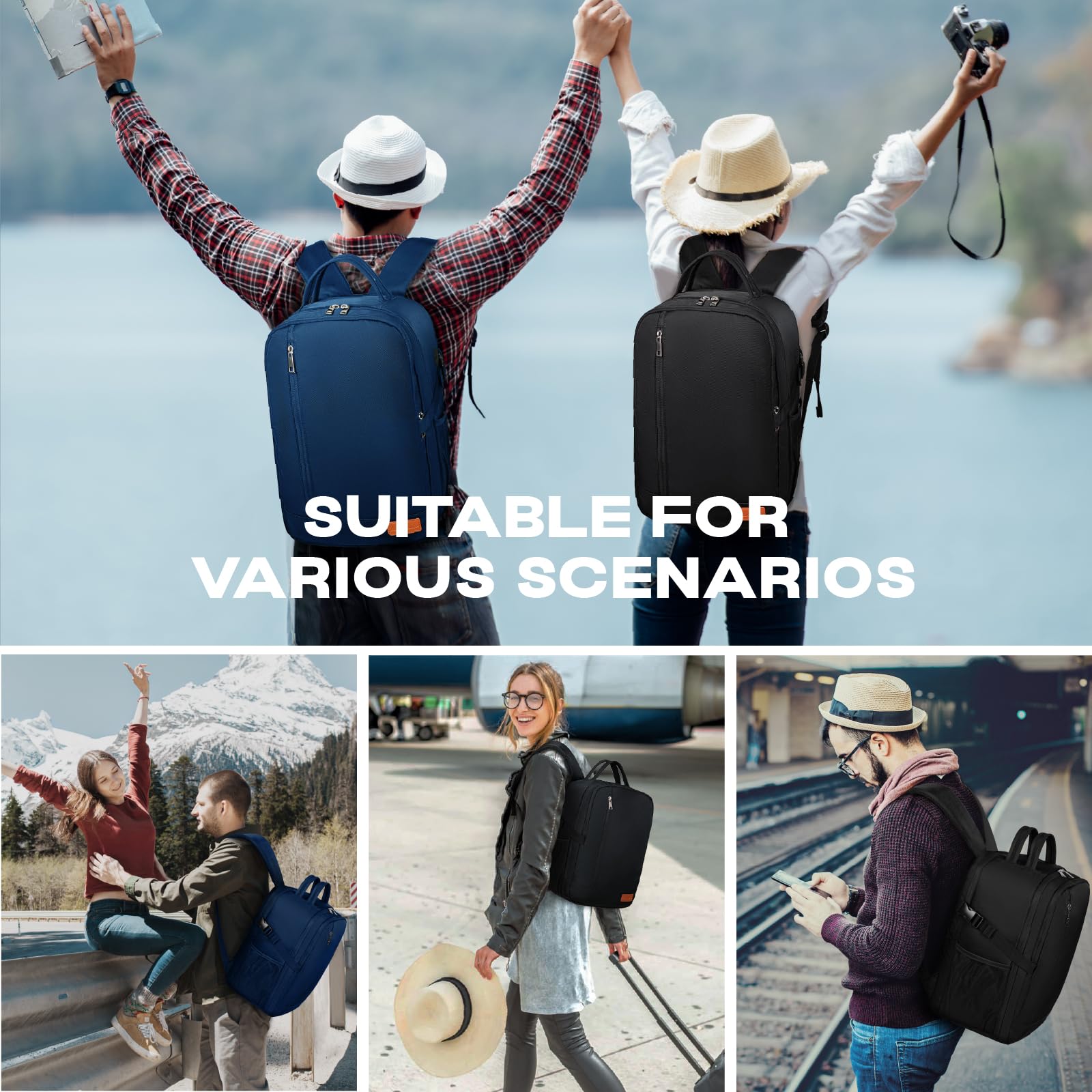 VMIKIV for Ryanair Cabin Bags 40x20x25 Underseat Carry On Bag,Small Travel Backpack Cabin Size for Men Women,Hand Luggage for Overnight, Weekend,Under Seat Casual Daypack for Airlines