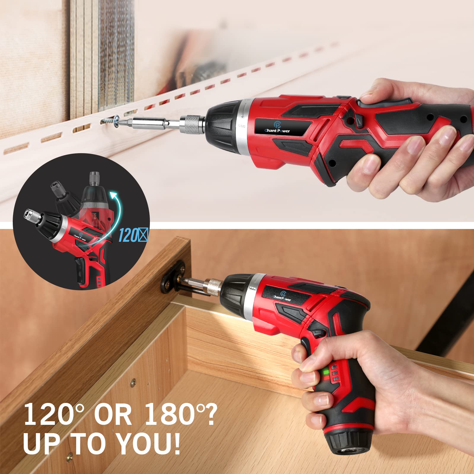 C P CHANTPOWER Drill Bit Sets and Screwdriver Bit Sets with Case for Drilling Wood, Plastic, Soft Metal, 41 Pieces