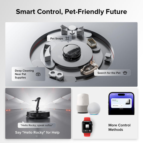 roborock Saros Z70 Robot Vacuum and Mop, OmniGrip Mechanical Arm, AI-Powered, 22,000Pa, 3.14'' Ultra Slim, FlexiArm Riser Technology, AdaptiLift Chassis, Obstacle Avoidance, Multifunctional Dock 4.0