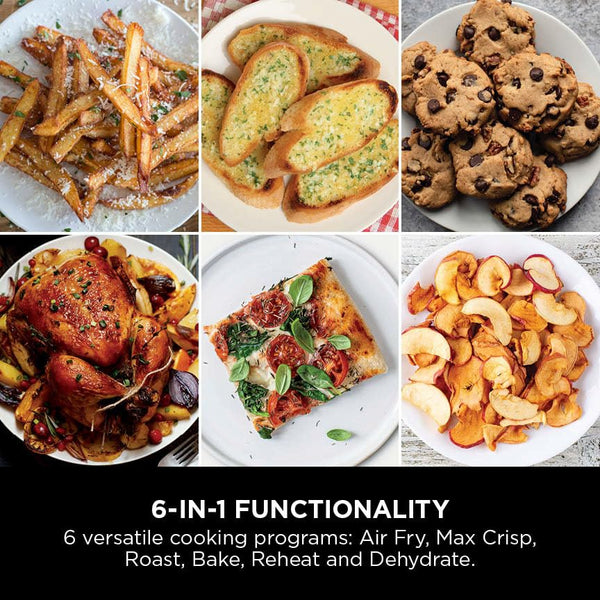 Ninja Double Stack XL Air Fryer, Vertical Dual Drawer AirFryer with 4 cooking levels, 2 Drawers and 2 Racks, Space Saving Design, 9.5L Capacity, 6 Cooking Functions, 8 Portions, Grey, SL400UK