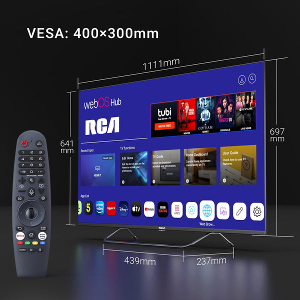 RCA RB24H2CU 24" inchFreeview HD TV DVB-T2/C/S2 Dolby Digital Audio, LED Backlighting Display, HDMI VGA PC SCART USB Travel Small TV for Motorhome and Campervan,Caravans,12 Volt