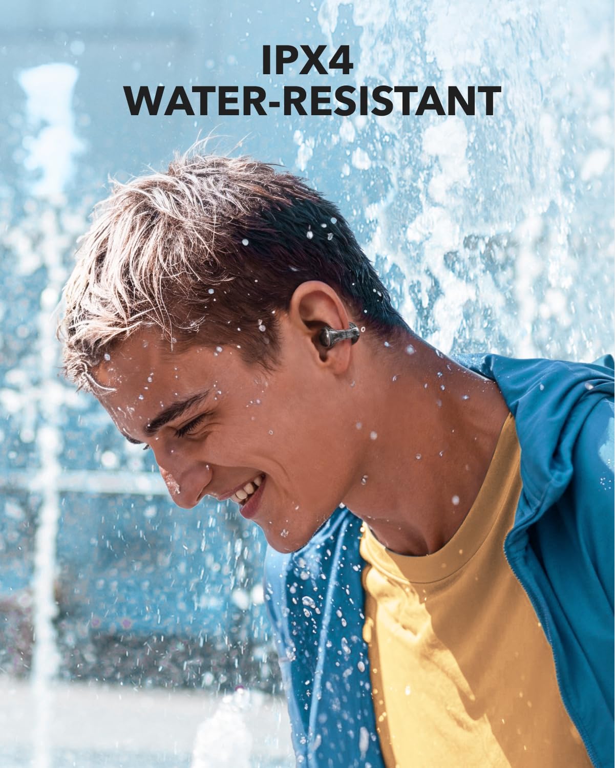 soundcore C30i by Anker, Open-Ear Earbuds, Clip-On Earphones, Lightweight Comfort, Stable Fit, Firm-Shell Design, Attachable Ear Grips, Big Drivers for Clear Audio, 30H Play, IPX4 Water-Resistant