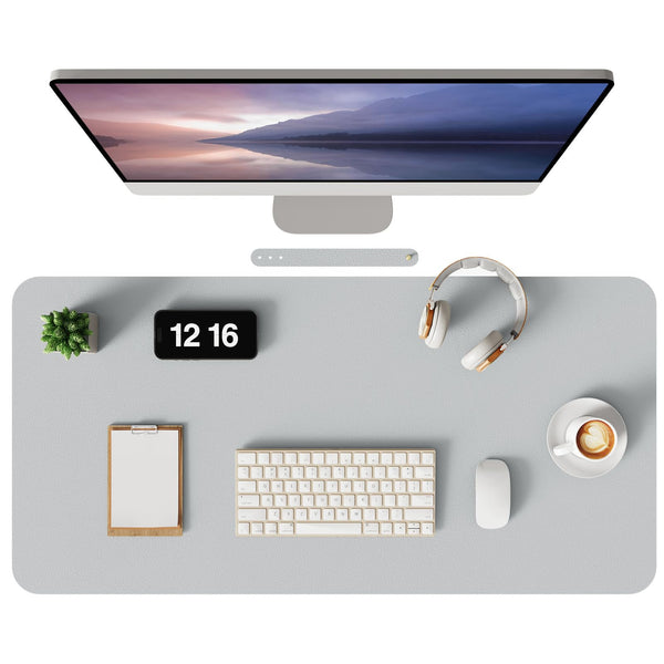 MOLMO Non-Slip Desk Mat, Waterproof Desk Pad Table Protector, Easy Clean Laptop Mat Large Mouse Pad Leather Writing Mat with Suede for Office /Home/Decor (Light Green, 60 x 35 cm)