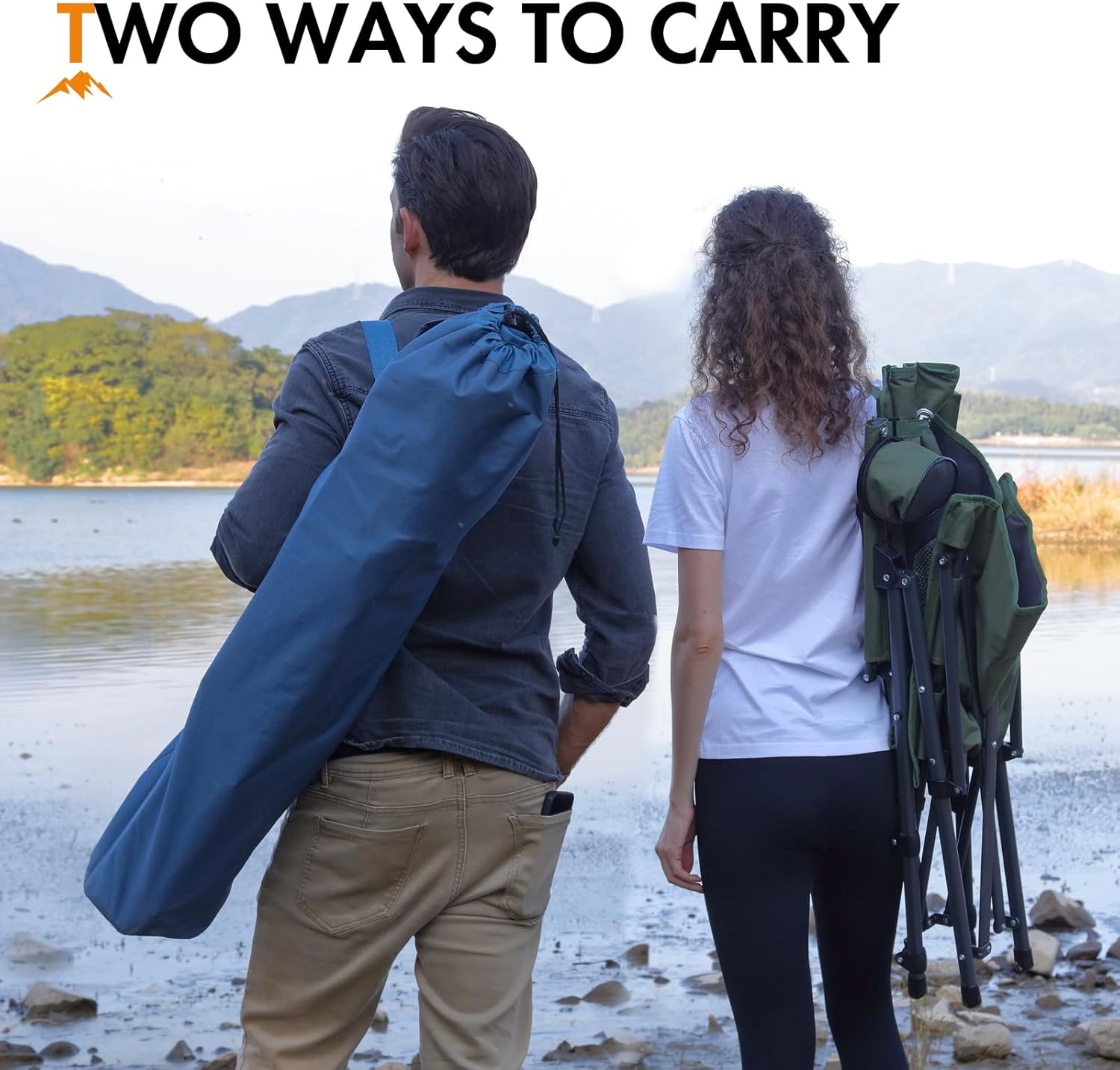 Portal Folding Camping Chair for Adults High Back Heavy Duty 180KG Load Foldable Garden Picnic Festival Collapsible Chair Oversized Hard Armrests Mesh Back Portable for Fishing Beach Patio