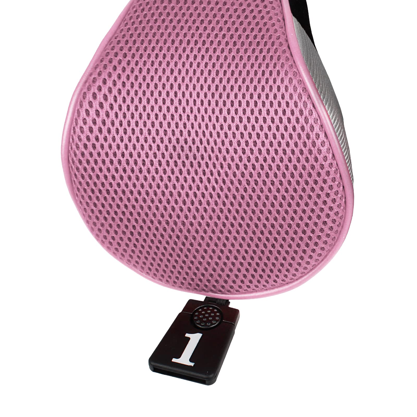 Andux 5pcs/Set Golf 460cc Driver Fairway Wood Club Head Covers Long Neck Black/Pink