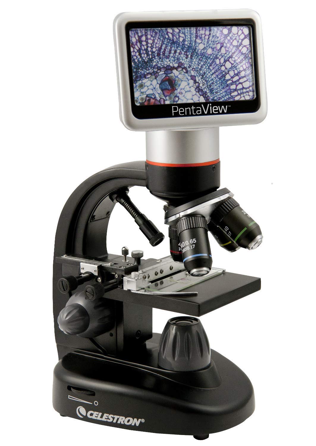 Celestron 44348 PentaView LCD Digital Microscope, 40x-60x Magnification, Black/Silver
