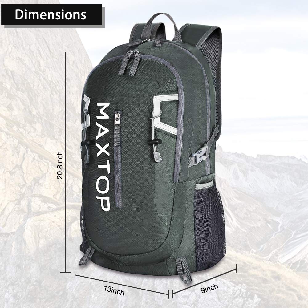 MAXTOP 40L Ultra Lightweight Packable Backpack Foldable Rucksack Water Resistent For Men Women Kids Outdoor Camping Hiking Travel Daypack Handy Durable