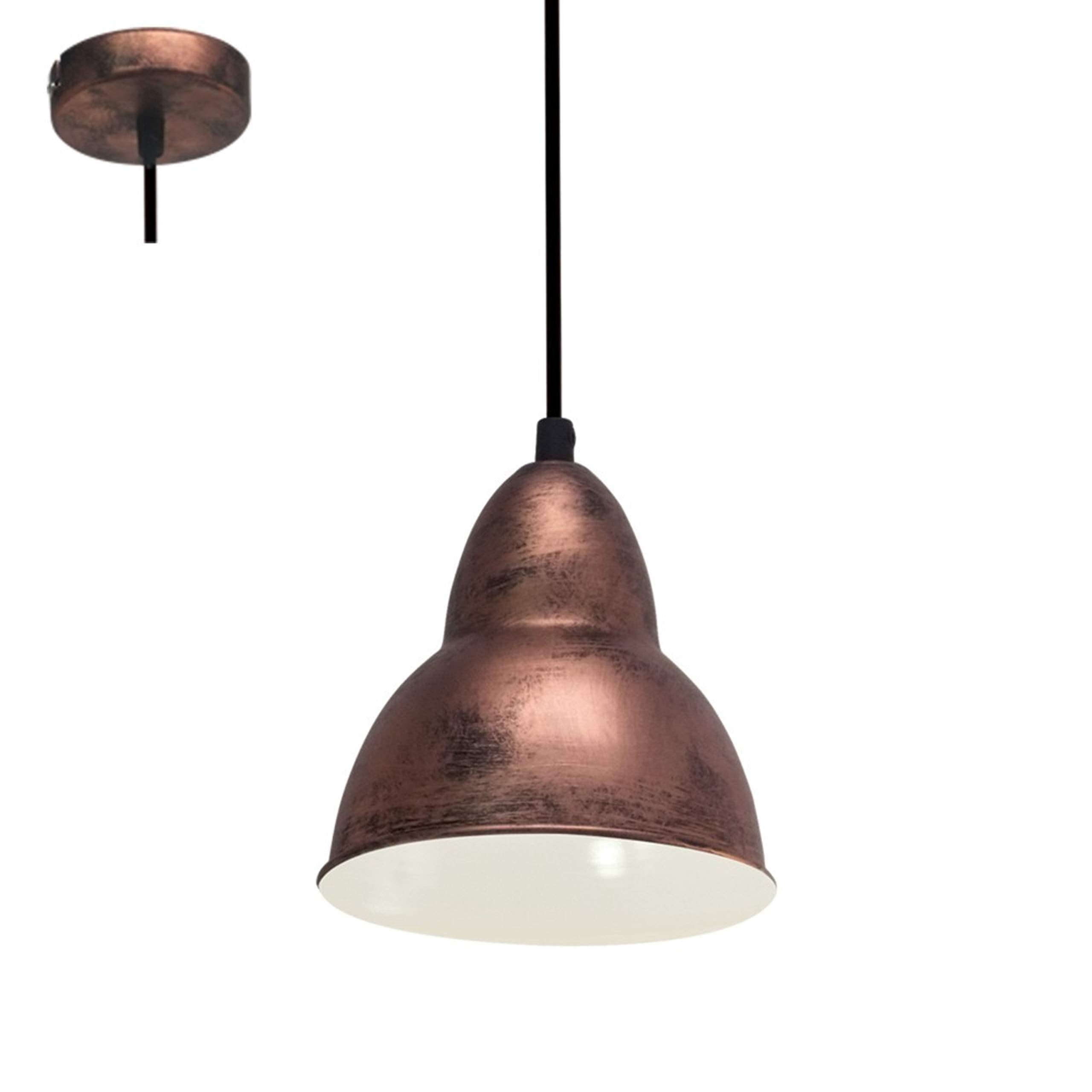 Eglo Hanging Light, Truro, Steel, E27, Antique Copper Coloured, 49235 One Size