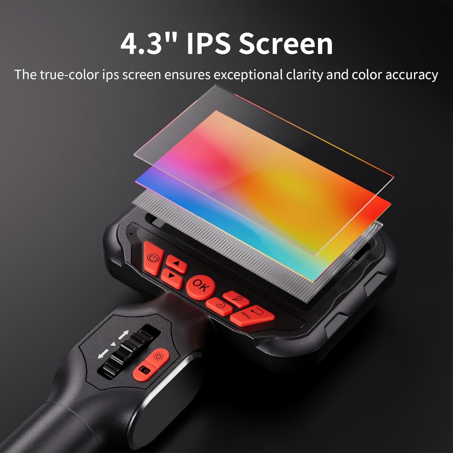 GOLDEGGS Two-Way Articulating Endoscope Inspection Camera with Light, IP67 Waterproof Flexible Snake Borescope Camera for Wall/Automotive/Sewer/Air Conditioner/Home Appliance Repair with (5.2FT/1.5M)