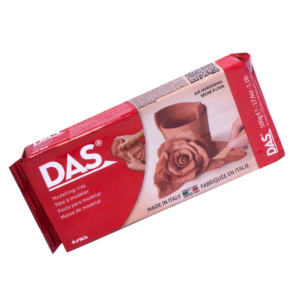 DAS Terracotta Air-Hardening 500g Modelling Clay, For Professionals & Hobbyists