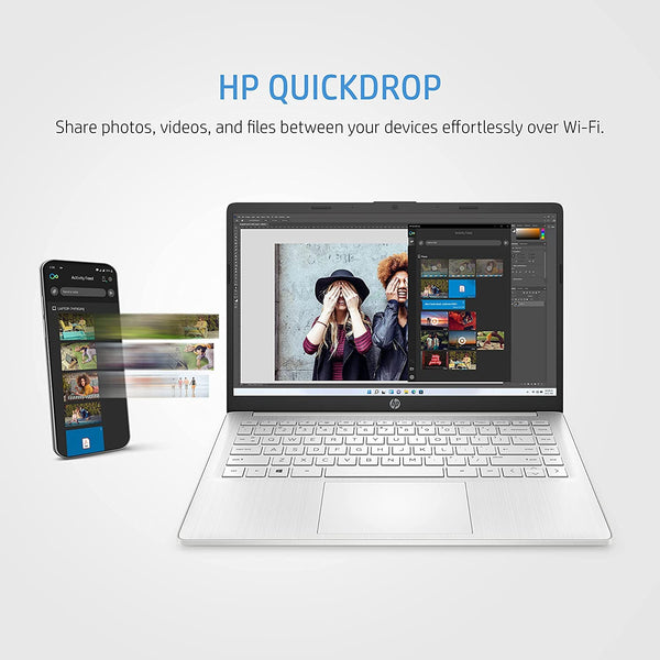 HP 14" Laptop, Intel Core i5-1235U Processor, 8 GB RAM, 512 GB SSD, Intel Iris Xe Graphics, FHD Display, Up to 8hrs battery, Win 11, Dual Speakers, Natural Silver, 14s-dq5005sa