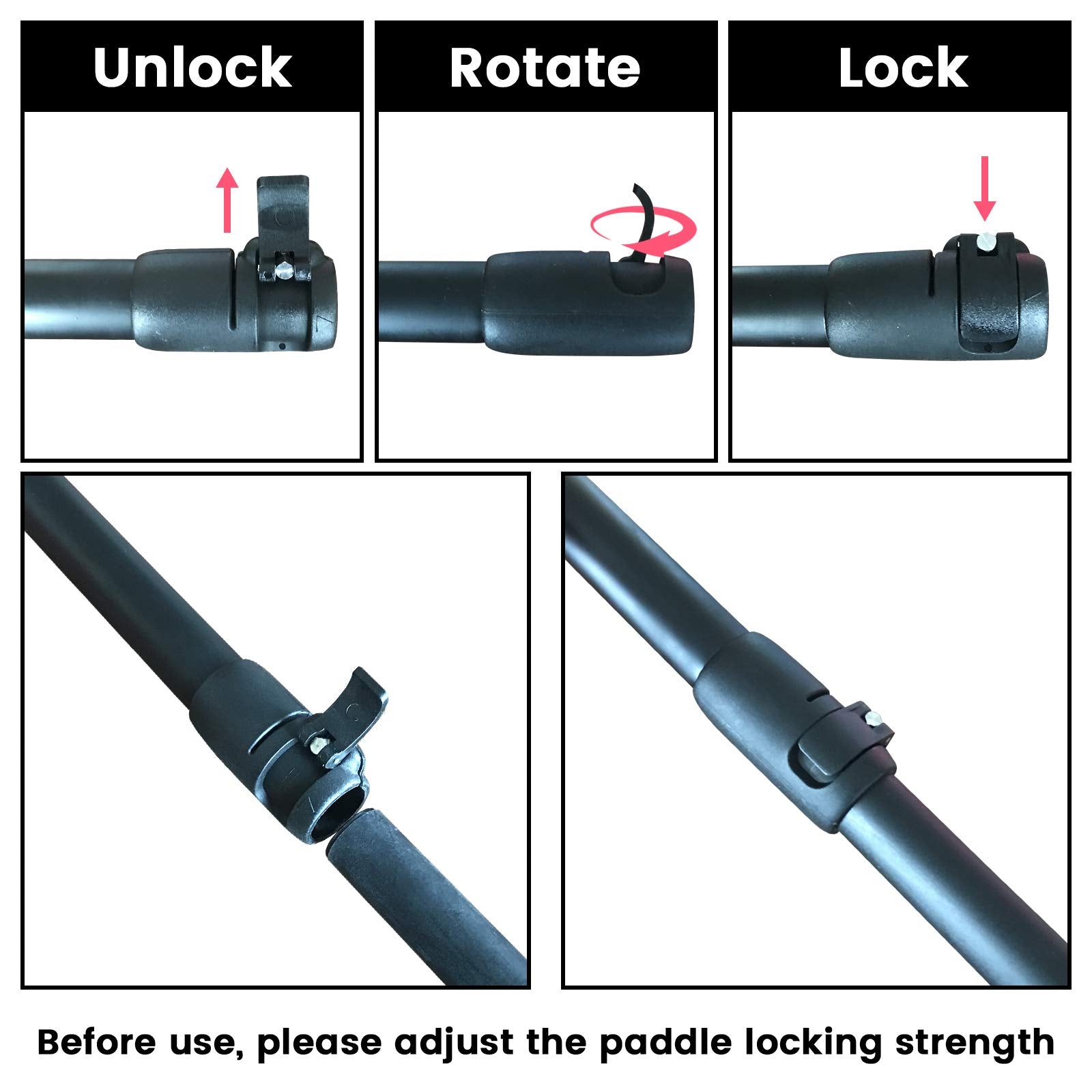 iBOARD Carbon Fiber Paddle SUP/Kayak 3-Piece Adjustable Stand Up Paddle Carbon Shaft+Carbon Paddle Blade