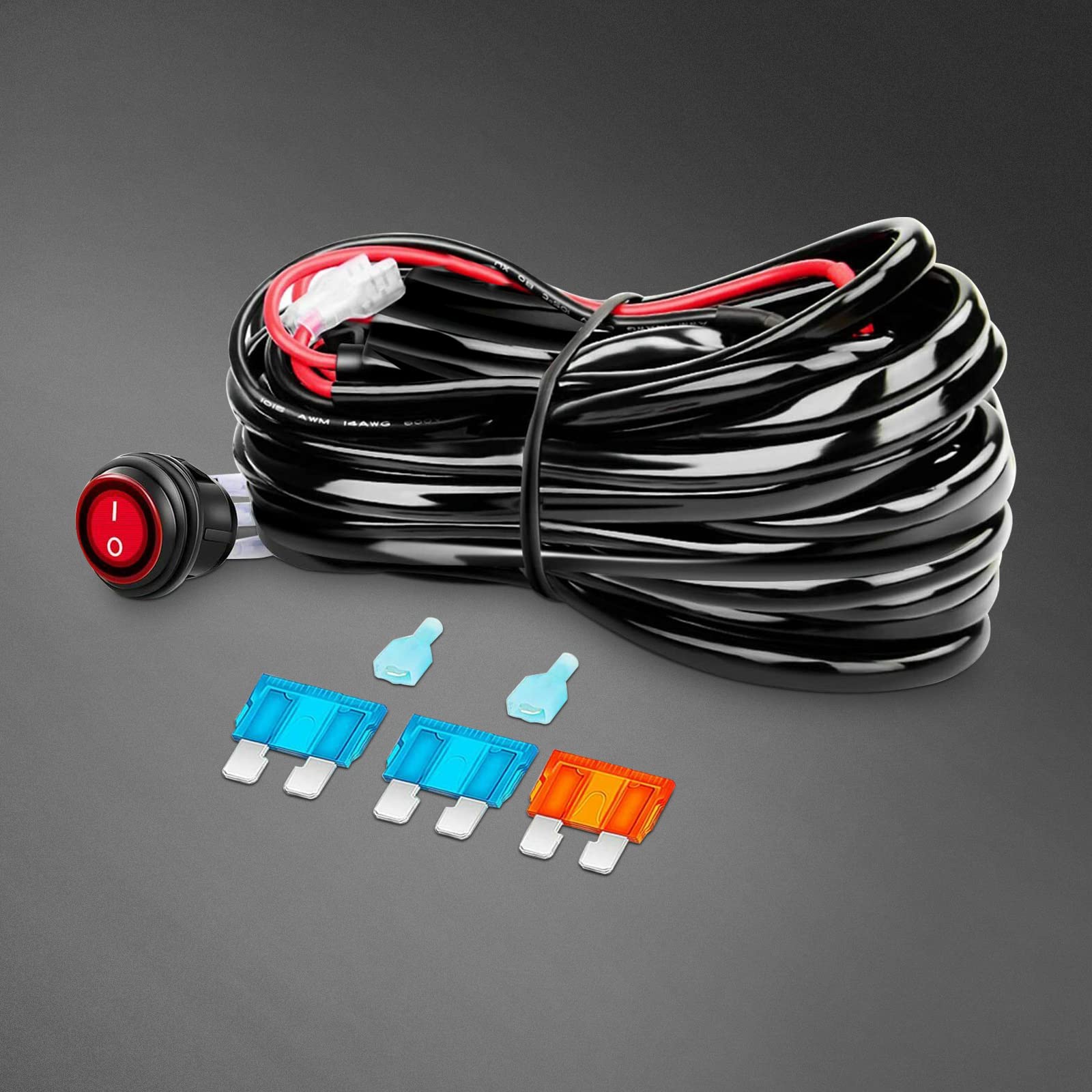 RIGIDON Straight Thin Slim Led Light Bar 22 inch 270W with 12V Wiring Harness Cable Kit, Fog Light for Car Off Road Truck ATV 4x4, Flood Spot Combo Beam, Waterproof Driving Work Lamp, 6000K White