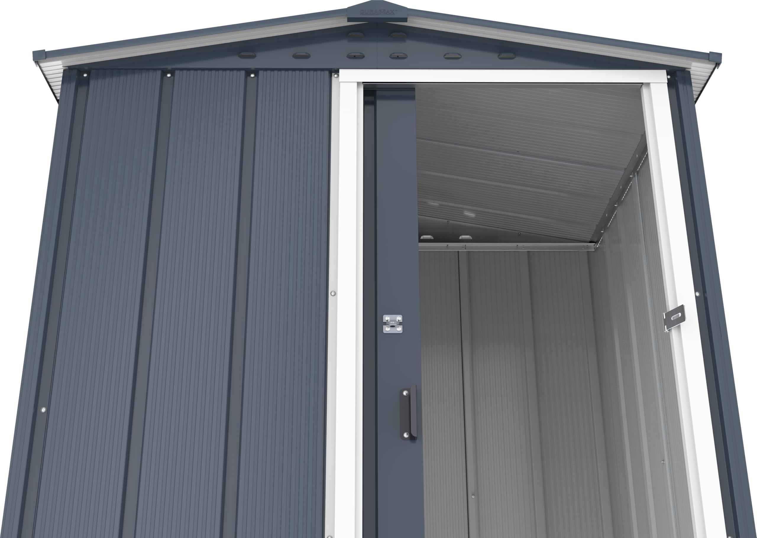 Duramax ECO 8 x 8 (6.35 m2) Metal Garden Storage Shed, Hot-Dipped Galvanized Metal Garden Shed, Tool Storage Shed, Strong Reinforced Roof Structure, Maintenance-Free Metal Shed, Anthracite