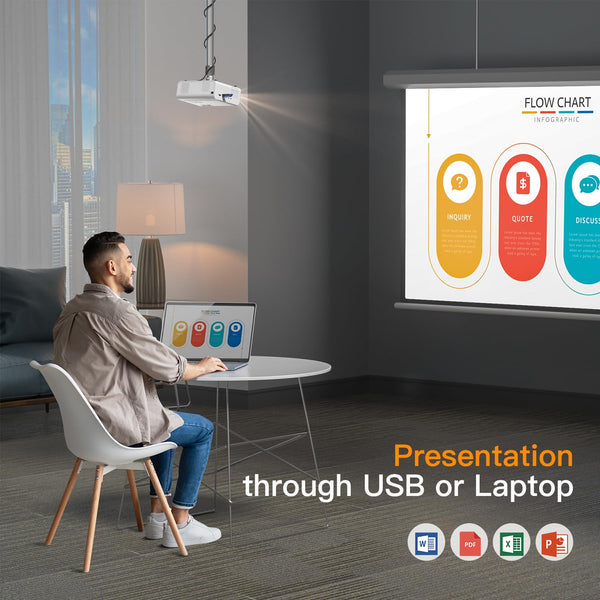 [Netflix Official & Auto Focus/Keystone] Smart Projector 4K Support, VOPLLS 25000L Native 1080P WiFi 6 Bluetooth Outdoor Projector, 50% Zoom Home Theater Movie Projectors for Bedroom/iOS/Android/PPT