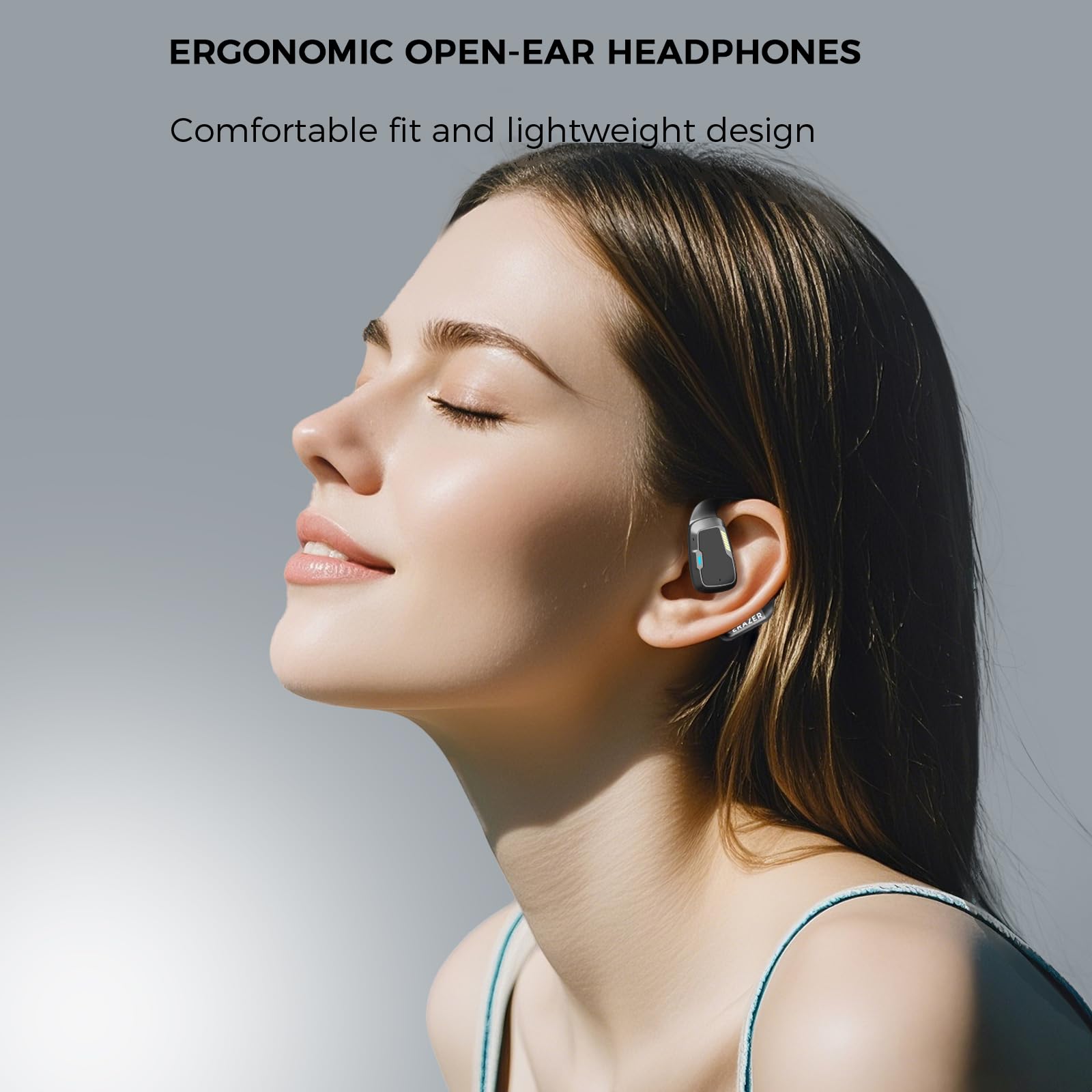 XP6 AI Translator Earbuds, Real time Translation Open Earbuds with Bluetooth 5.4 150 Languages and Spoken Translation with oled HD Display, Suitable for Android&IOS, Perfect Travel Companion