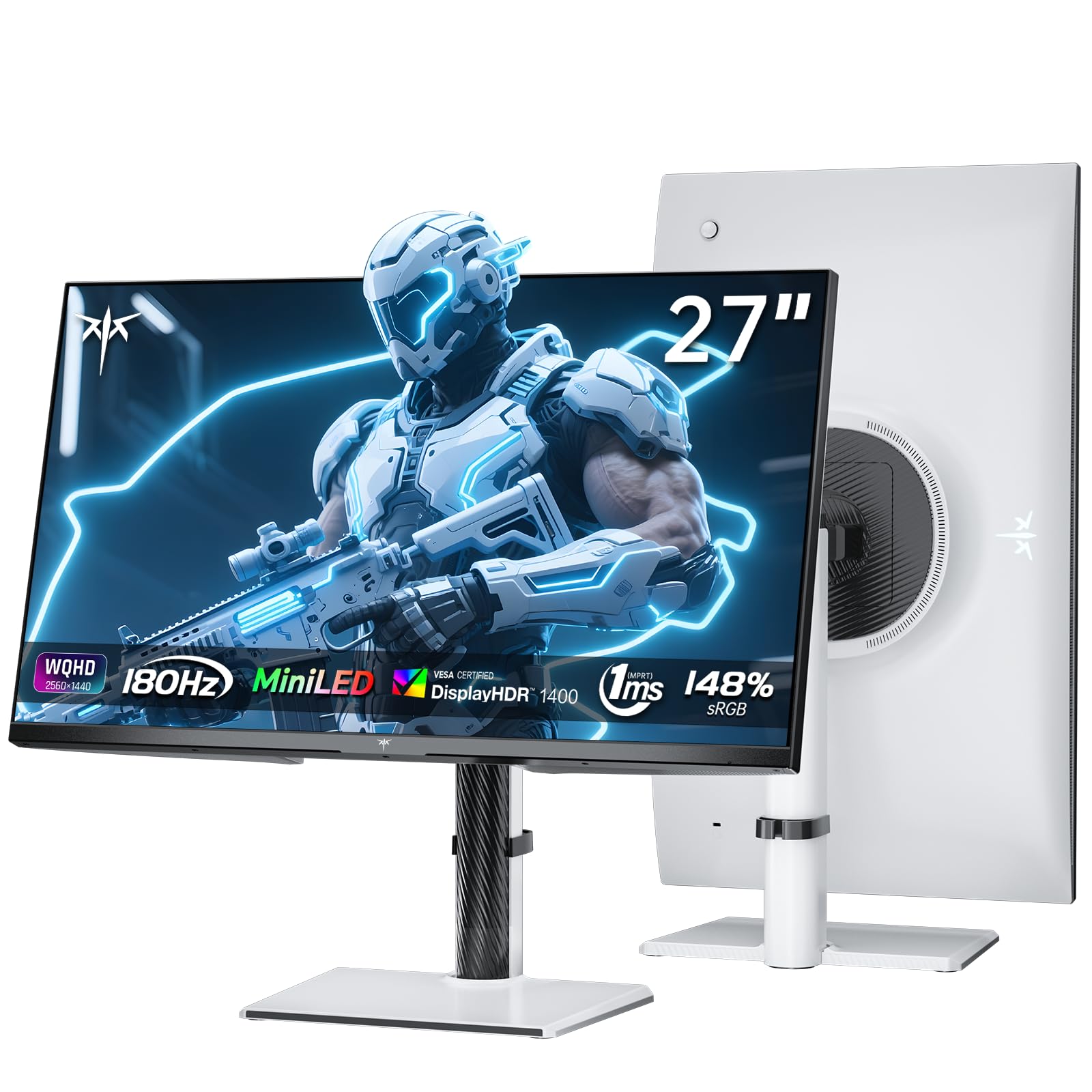 KTC Flat 32 Inch Monitor, QHD 1440P 2K@100Hz IPS Large Computer Monitor, Ultra Thin Bezels, Anti-Blue Light, HDR10, 103% sRGB, 86% DCI-P3, 350 Nits, 3ms MPRT, Adaptive Sync for Working and Gaming